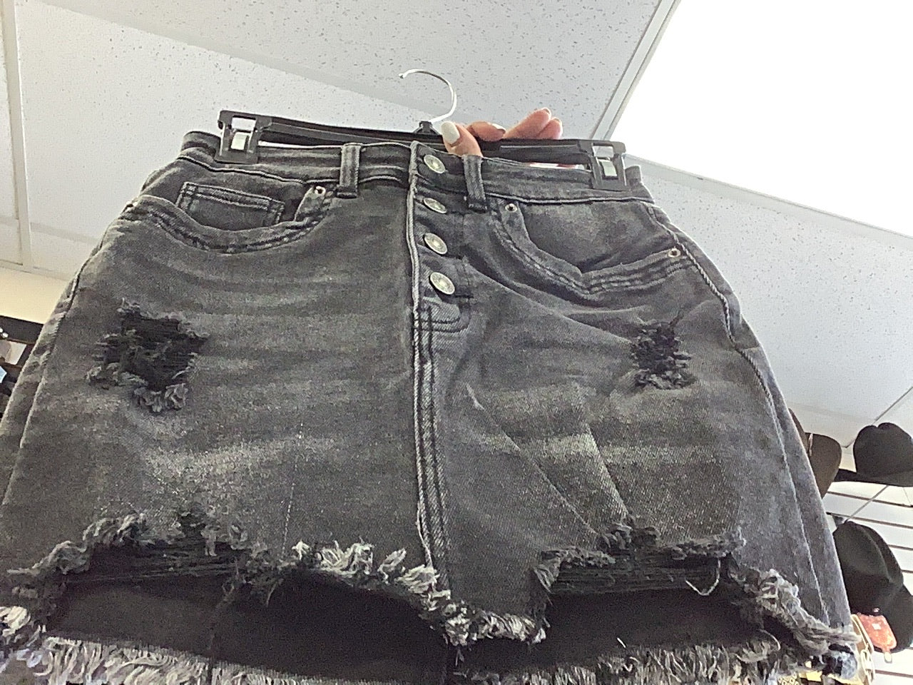 Denim black skirt