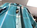 Long Sleeve Aqua-White
