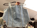 Sparkle denim tank top